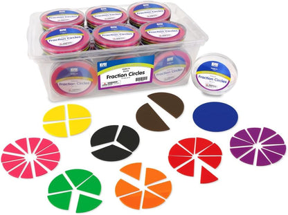 EAI Education Fraction Circles: Blank - 15 Sets of 51 in Tub