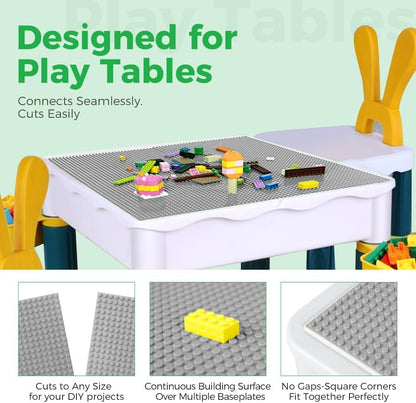 Classic Baseplates Building Plates-10" x 10" Building Boards,100% Compatible with All Major Brands and Activity Table, Creative Platforms Mats for Toy Bricks (Sand, 8 Pack)