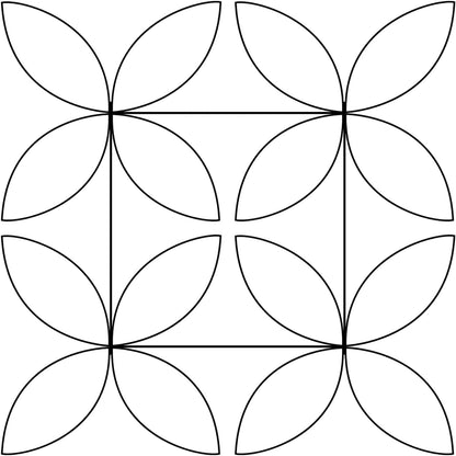 Quilting Stencils for Machine and Hand Quilting - 2 Reusable Framed Seed and Pumpkinseed Design Plastic Quilt Template for Borders, Background, Block Patterns, Stencil Set Includes Guide