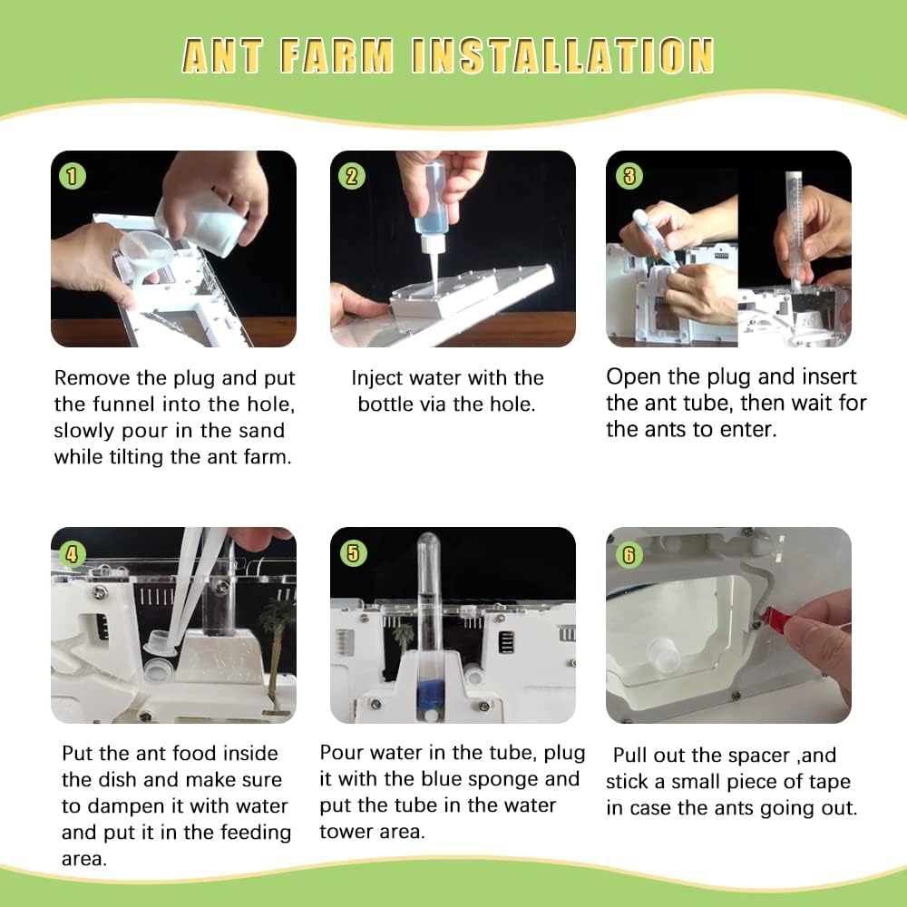Ant Castle Farm - Live Ant Colony Observation Kit & Science Learning Habitat for Kids