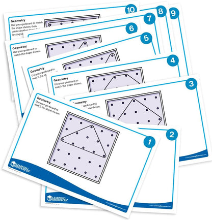 Learning Resources Classpack Geoboards, 7 Inches Each, Set of 10 Geoboards, Ages 5+