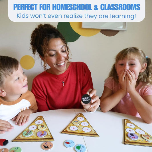 Phonics CVC Word Game - Magnetic Write & Wipe Vowels - Spelleroni Pepperoni by Pidoko Kids - Preschool & Kindergarten, Homeschool, Speech Therapy for Ages 3+