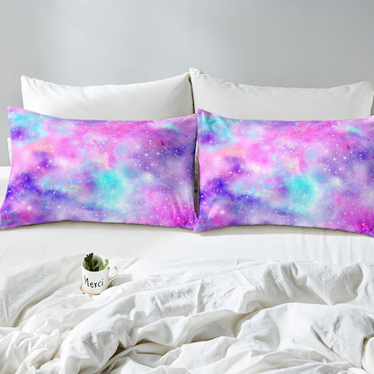 Manfei Musical Kids Fitted Sheet Full Size, MusicalGuitar Radio Drum Kit Headset Print Bedding Set 3pcs for Boys Girls, Rock Music Bed Cover with 2 Pillowcases, Soft Polyester Bedding, No Top Sheet