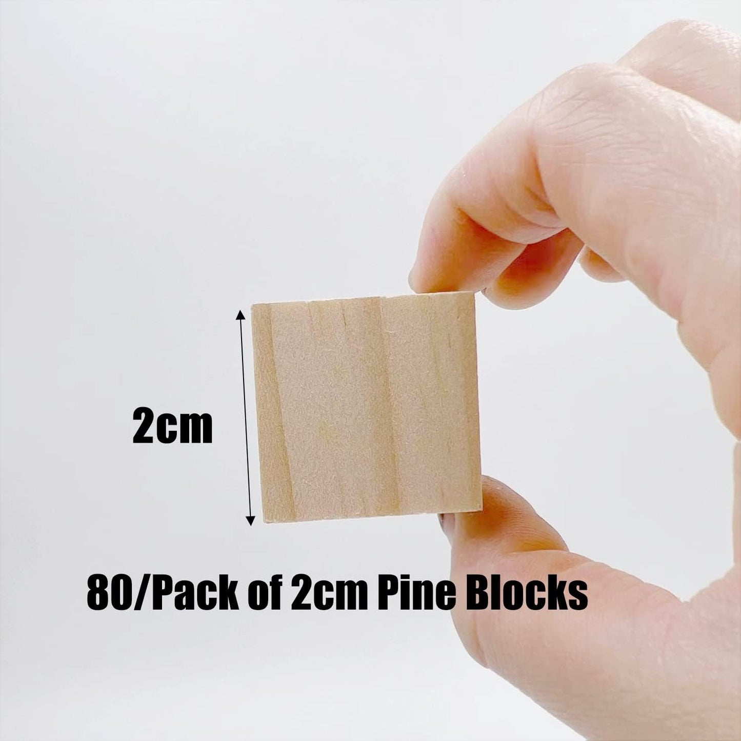 Wood Blocks for Crafts, Unfinished Wood Cubes, 2 Inch Natural Wooden Blocks, Pack of 8 Wood Square Blocks, Wooden Cubes for Arts and Crafts and DIY Projects