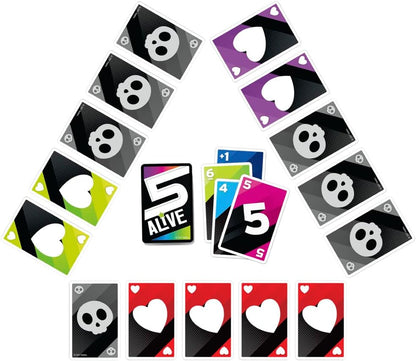 Hasbro Gaming 5 Alive Card Game, Fast-Paced Game for Kids and Families, Easy to Learn, 2 to 6 Players, Fun Summer Activities, Vacation Travel Essentials, Ages 8+