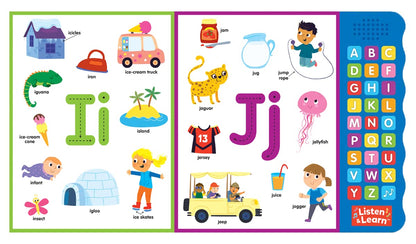 Let’s Learn ABCs – Interactive Toddler Sound Book with 27 Buttons | Tracing, Alphabet Song, Children's Board Book | Learn Letters & First Words | Fun Learning Activities for Boys & Girls