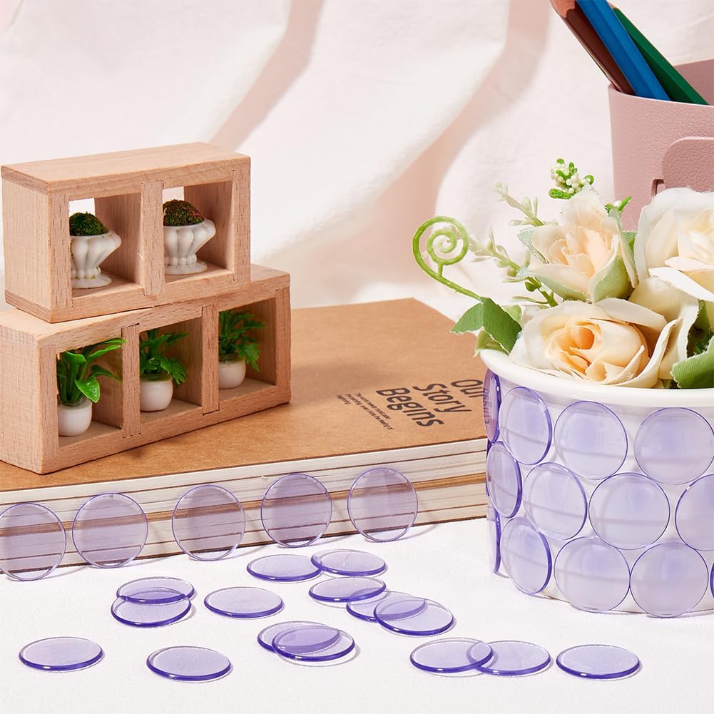 200Pcs Plastic Learning Counters Purple Counting Chips Round Flat Discs Decorative Christmas Ornament Disks Markers Translucent Circles Mosaic Tile for Math Practice Learning School Supplies