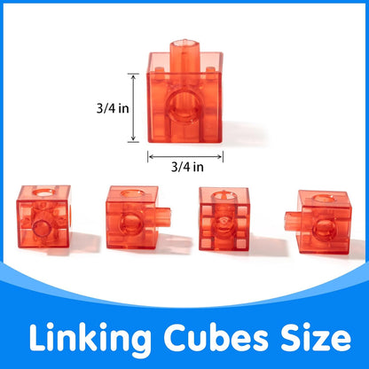 Odoorgames Kids Light Table，Translucent Math Blocks - Engaging Math Toy, Light Table Manipulatives, Linking Cubes for Early Learning and Creative Play
