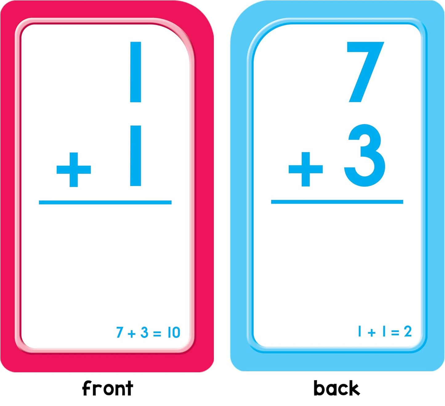 School Zone Addition 0-12 Flash Cards: 56 Cards, 1st Grade, 2nd Grade, Numbers 0-12, Elementary Math, Problem Solving, Addition Problems, Counting, Ages 6+, Packaging May Vary