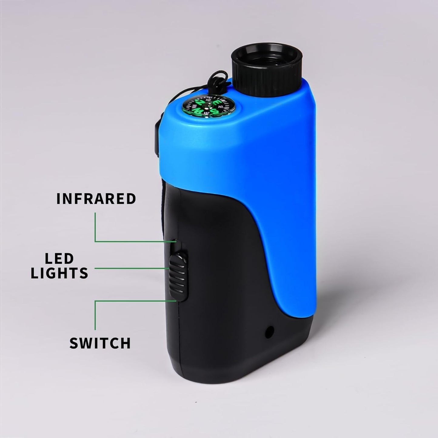 Compact Monocular for Kids with Compass,LED Signal Light, Telescope, Infrared Rays., Smaller Size Easier to Carry Around for Bird Watching Hunting Camping Hiking Sport Game Concerts