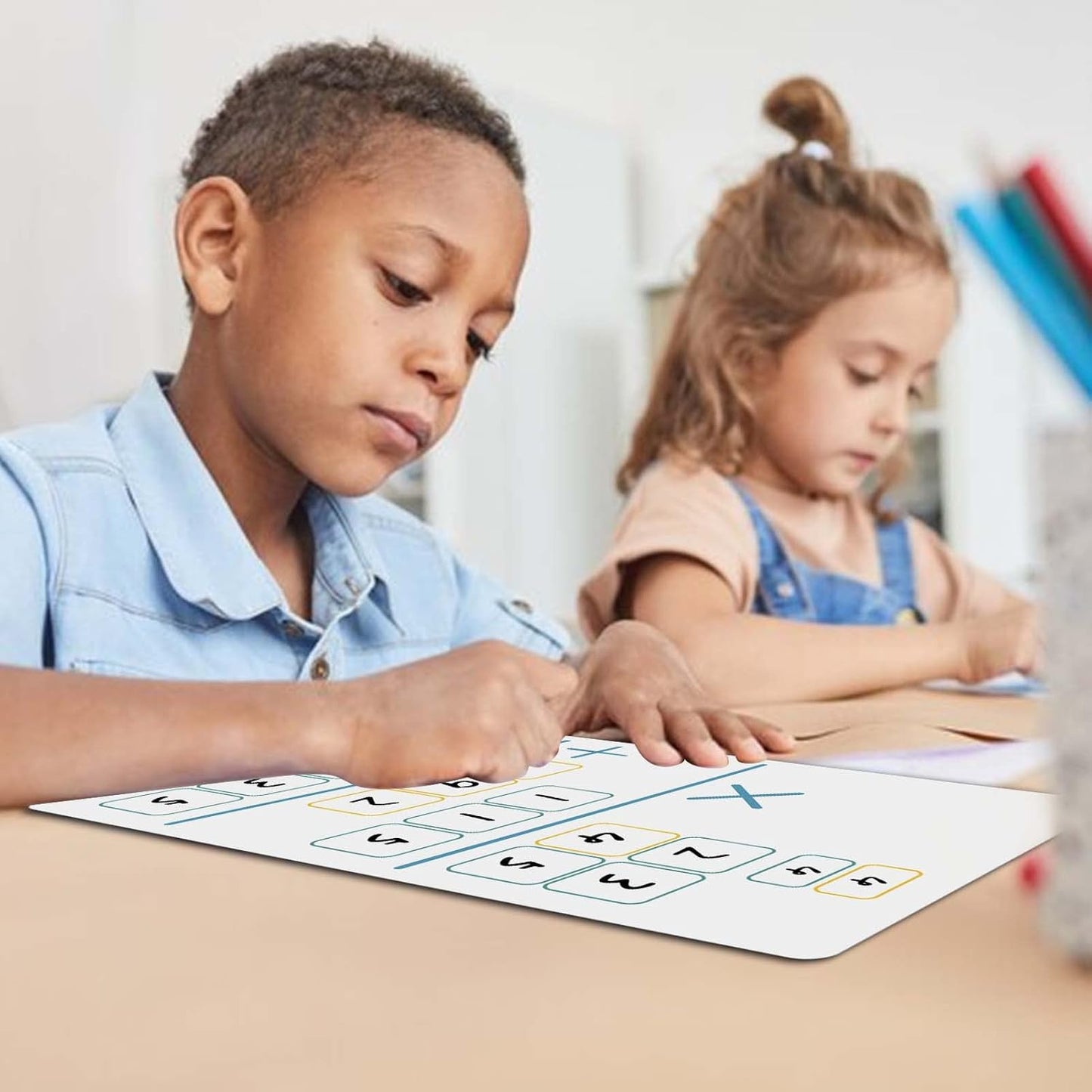 2 Pcs Dry Erase Number Line Board, Double Sided Number Line for Students, Homeschool, Teacher Supplies, Classroom, Math Game for Math Center，High Quality Durable 12 x 4 Inch 0-10, 0-20