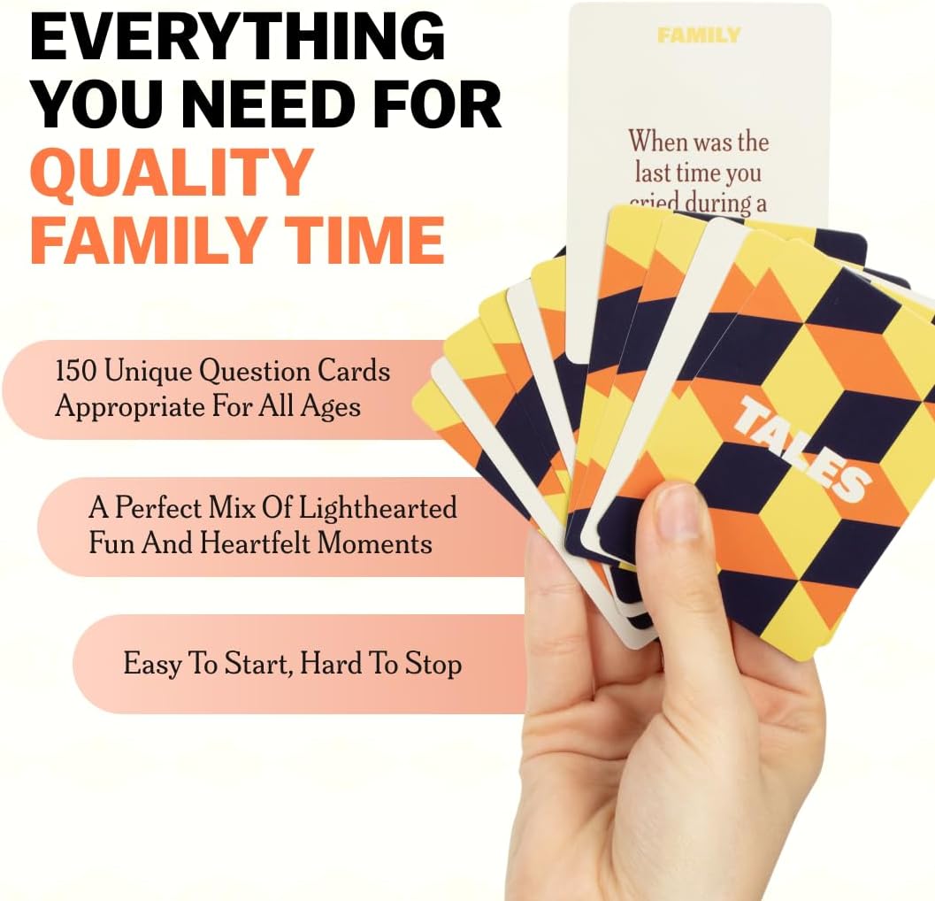 TALES 150 Conversation Cards, Friends Edition, Fun Friend Games for Adults, Teens, Kids, Perfect for Parties, Game Nights, Gifts & Gatherings, Conversations with Friends, Meaningful Connections