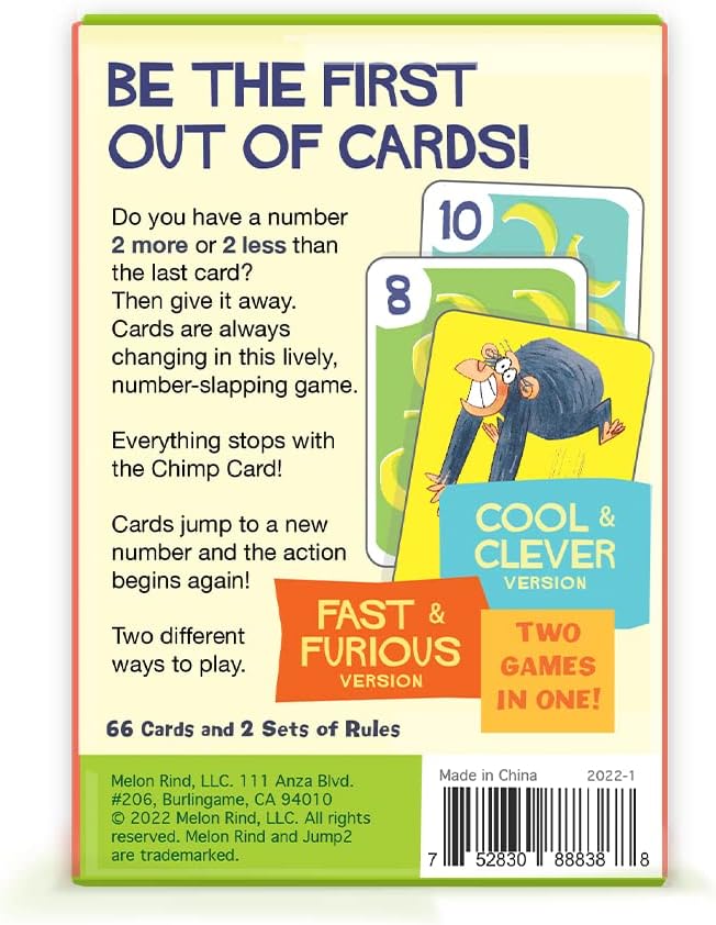 Melon Rind Jump 1, Math Game for Kids Learning Adding and Subtracting by 1, Lively, Card Game, Quick Activity for Boosting Math Confidence, Easy Screenless Fun, Perfect for Kindergarteners, Ages 5+
