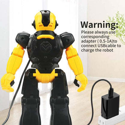 Remote Control Robot For Kids, Intelligent Programmable Robot With Infrared Controller Toys, Dancing, Singing, Moonwalking and LED Eyes, Gesture Sensing Robot Kit For Childrens Entertainment (Blue)