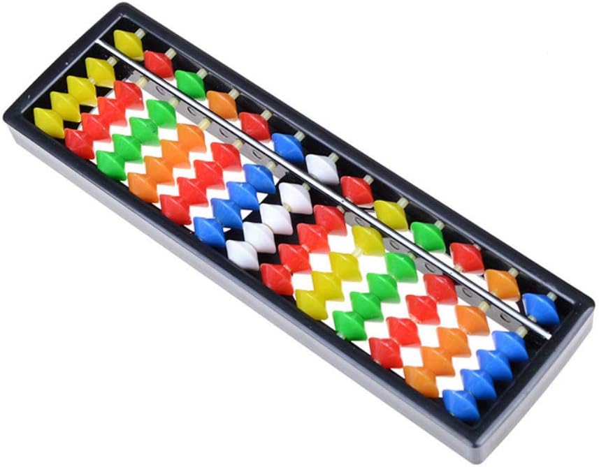 AKOAK Plastic Abacus 13 Digits Rods with Colorful Beads Abacus Arithmetic Soroban Calculating Tool for Kids with Stylus
