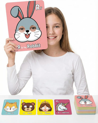 Giant Animal Alphabet Flash Cards - 26 Uppercase & Lowercase Letter Cards - Professional Literacy Tool for Preschool & Kindergarten Learning