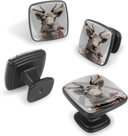 4 Pack Cabinet Knobs Drawer Pulls, 30mm Round ABS Glass Drawer Hardware Growing Butterfly Cabinet Handles with Screws for Dressers Kitchens Cupboard