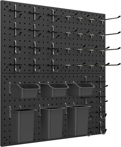 Peg Board Kit, Includes Pegboard and Accessories,with Hooks and Bins,Peg Board Wall Organizer for Office,Ornaments Display,Crafts Organization (66, White)