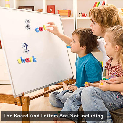 Animal Magnets Letters Refrigerator for Kids Toddlers, 32 Fridge Magnetic Animal Toys Set with Clear & Big Letters Educational Spelling Early Learning Tool