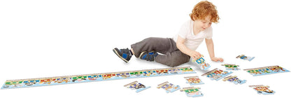 Melissa & Doug Alphabet Express Jumbo Jigsaw Floor Puzzle (27 pcs, 10 feet Long) - FSC Certified