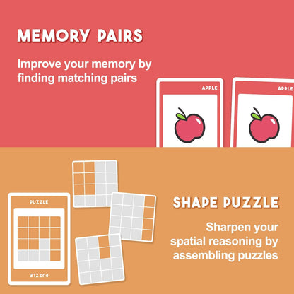 The Ultimate Brain Games Bundle, 4-in-1 Games for Kids and Adults to Improve Brain Function, Including Puzzles, Memory and Word Challenges