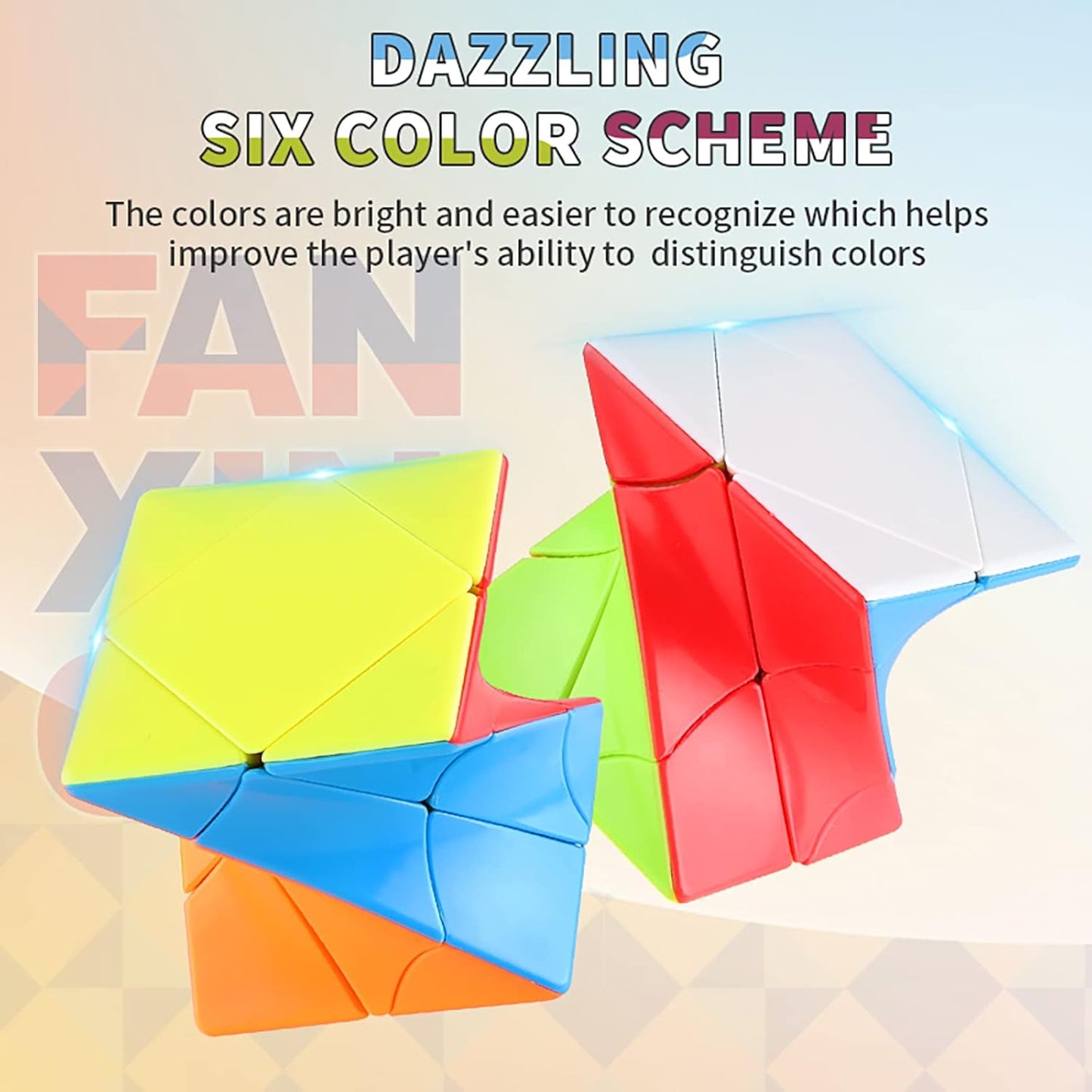 Cube Twist 3x3 Stickerelss Speed Cube Vivid Color Magic Puzzle Toys Puzzle Boxes (Twist 3rd Order Puzzle Boxes)