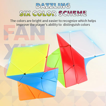 Cube Twist 3x3 Stickerelss Speed Cube Vivid Color Magic Puzzle Toys Puzzle Boxes (Twist 3rd Order Puzzle Boxes)