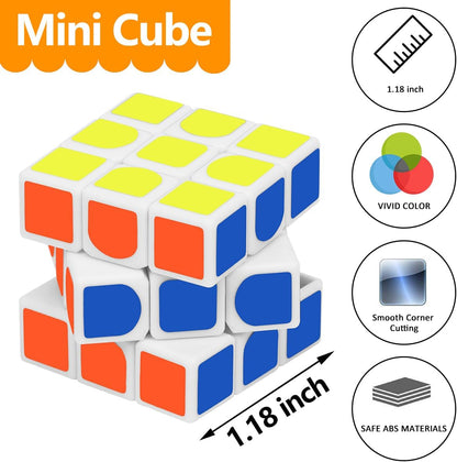 Mini Cube Puzzle Party Favors for Kids: 28 Pack 1.18in 3x3 Magic Cube School Rewards & Classroom Prize for Students - Birthday Valentines Easter Stress Relief Toys Goody Bag Filler Gifts