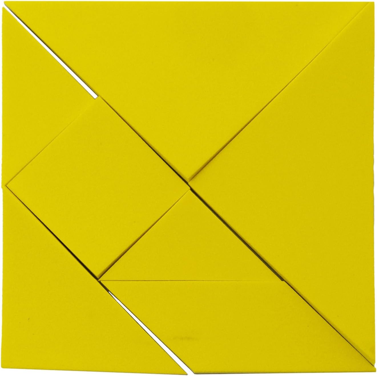 Yellow Tangram Puzzle - Educational, Logic Puzzle, and Maths Game for Kids and Adults - Pack of 5