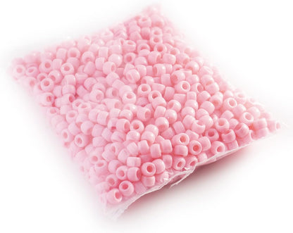 Gxueshan 1000 Pcs Acrylic Black Pony Beads 6x9mm Large Hole Pen Hair Kandi Beads Bulk for Friendship Bracelet Necklace Jewelry Making Earring Braiding Kit