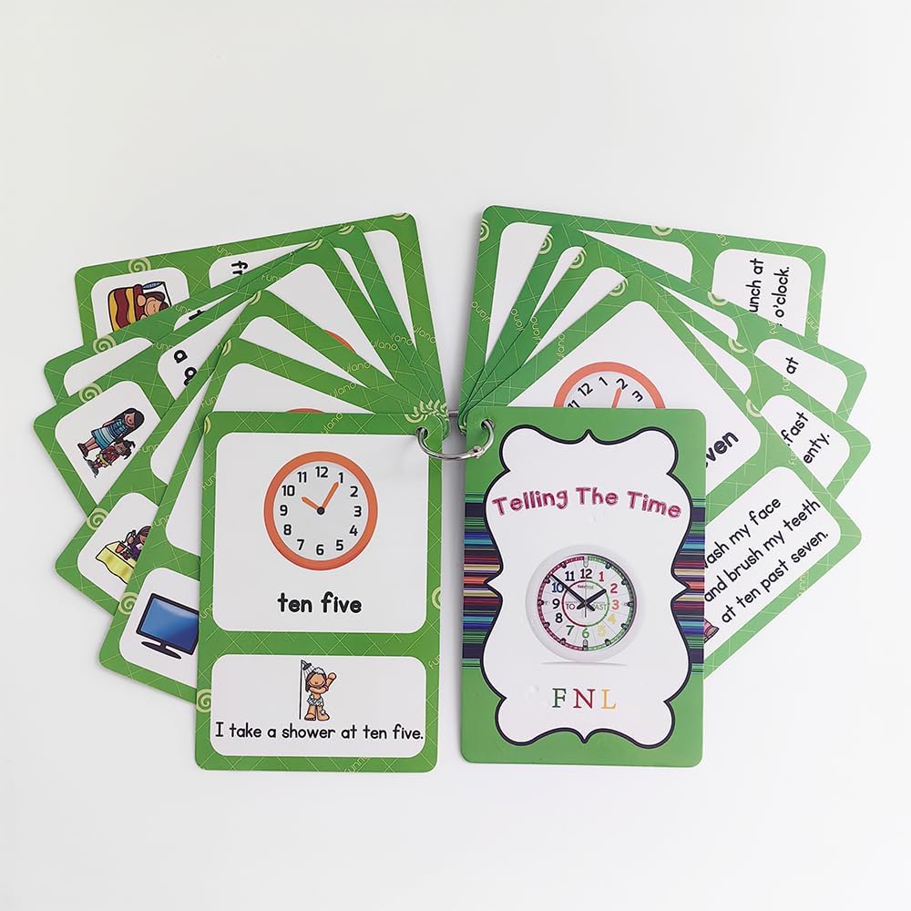 Lilias Irregular Past Tense Verbs English Grammar Double-Side Learning Flash Cards - 24 Card Set for Homeschool, Preschool, Primary School, ESL, Autism, Vocabulary Building