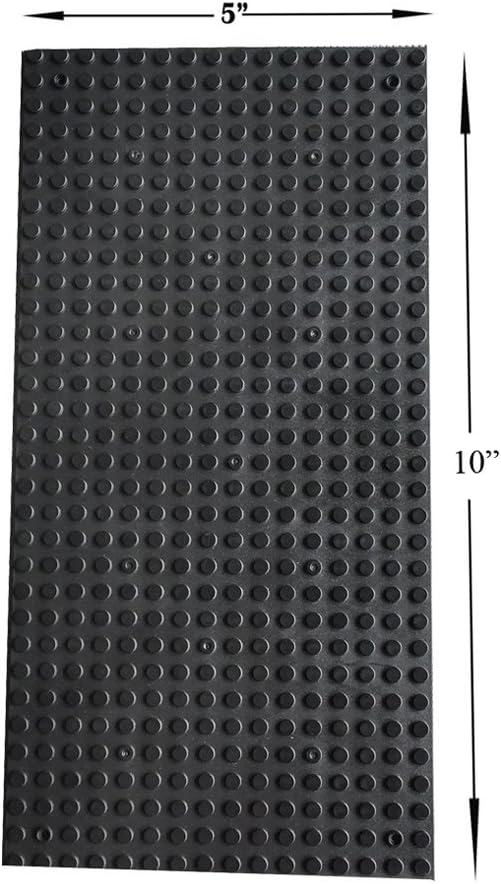 Taken All Building Bricks Block Base Plates - Black 6 Pack of 5 x 10" Baseplates - Tight Fit with Major Brick Sets