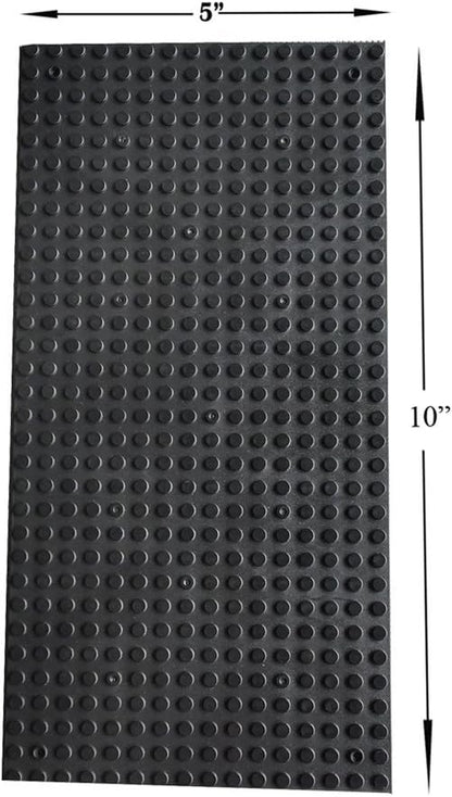 Taken All Building Bricks Block Base Plates - Black 6 Pack of 5 x 10" Baseplates - Tight Fit with Major Brick Sets