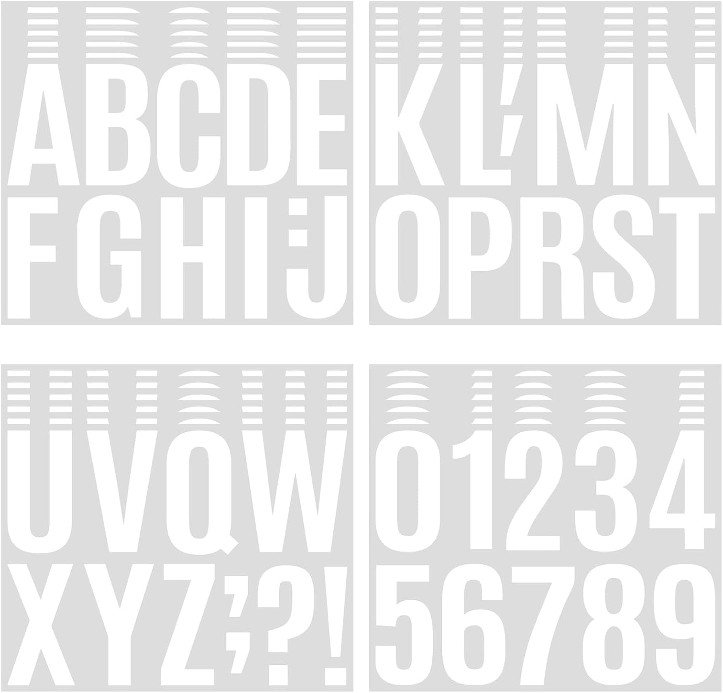 480 Pcs Waterproof 3" Vinyl Alphabet & Number Stickers - Self-Adhesive for Mailboxes, Windows, Doors, Signs, Vehicles & More, Black