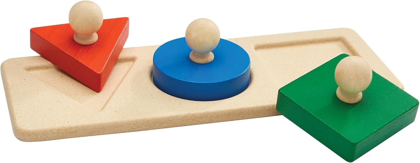 PlanToys® Sorting Boat Toy | Wooden Shape Sorter Toy for Toddlers 3+ | Montessori Educational Boat Puzzle with 6 Blocks | Develops Fine Motor Skills, Shape Matching & Problem-Solving