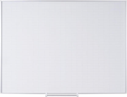 MasterVision gridded Magnetic Steel Dry Erase Planning Board, 1 x 2 Grid, 36 x 24, White Surface, Silver Aluminum Frame