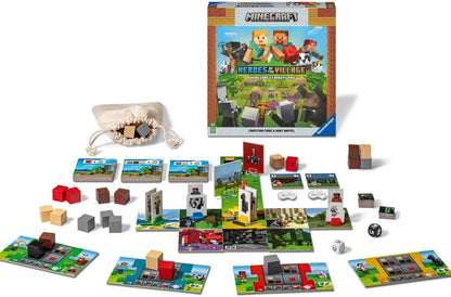 Ravensburger Minecraft Heroes of The Village | Cooperative Board Game | Exciting & Unpredictable | Perfect for Families and Minecraft Enthusiasts | Suitable for Kids & Adults