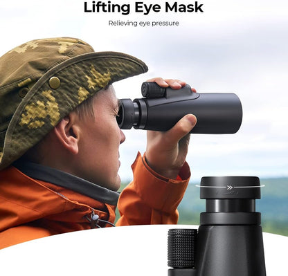 K&F Concept 8-32X50 Zoom Monocular - High Power Dual Focus Prism Compact Monoculars for Kids Adults, with Phone Adapter, Low Light Night Vision, FMC Lens for Bird Watching Hunting Travel Camping Starg
