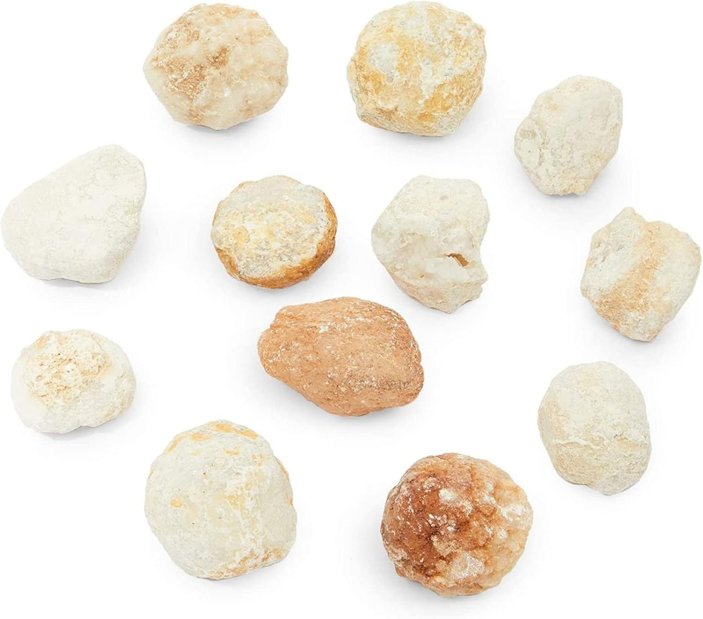 Okuna Outpost Geodes for Kids to Break Open - Quartz, Amethyst & Calcite Crystal Kit - Rock Kit & Mystery Box - 2 lb, 12-Piece Set