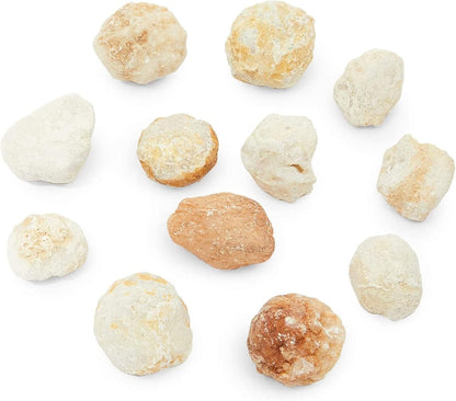 Okuna Outpost Geodes for Kids to Break Open - Quartz, Amethyst & Calcite Crystal Kit - Rock Kit & Mystery Box - 2 lb, 12-Piece Set