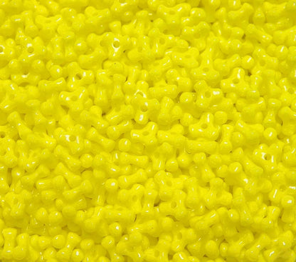 Tri Beads, Easy-to-Use Reusable Jewelry Making Supplies for Art, Craft Decorations & More, 11 mm Bracelet Beads, Crafted in The USA, Neon Yellow, 500 pcs (Pack of 1)