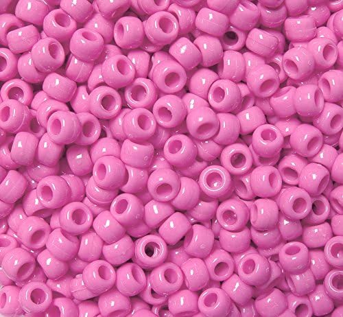 JOLLY STORE Crafts - Pony Beads, Easy-to-Use Reusable Jewelry-Making/Bracelet Beads for Art, Craft Decorations & More, 9 x 6 mm, Crafted in The USA, Opaque Tan, 500 pcs (Pack of 1)