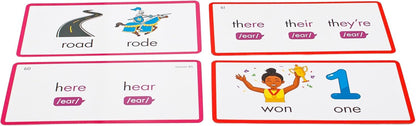 Junior Learning: Rainbow Phonics - Homophones - 65 Word Cards, Flash Cards with Sound & Spelling Association, Level Based Cards, Kids Ages 4+
