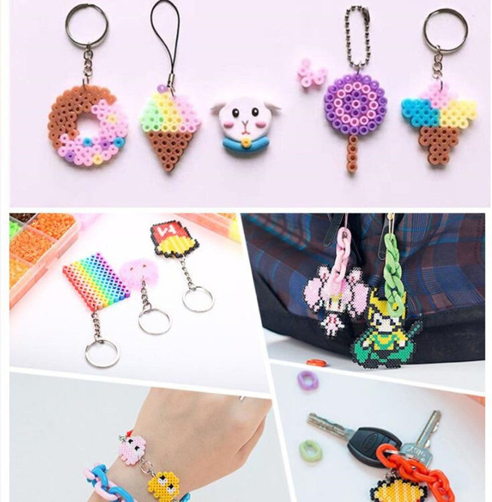 Vytung Fuse Beads Kit-4500pcs 24Colors(4 Glow in Dark) 3Pegboards 75 Patterns(15 Full Size) Perler Beads Compatible Kit