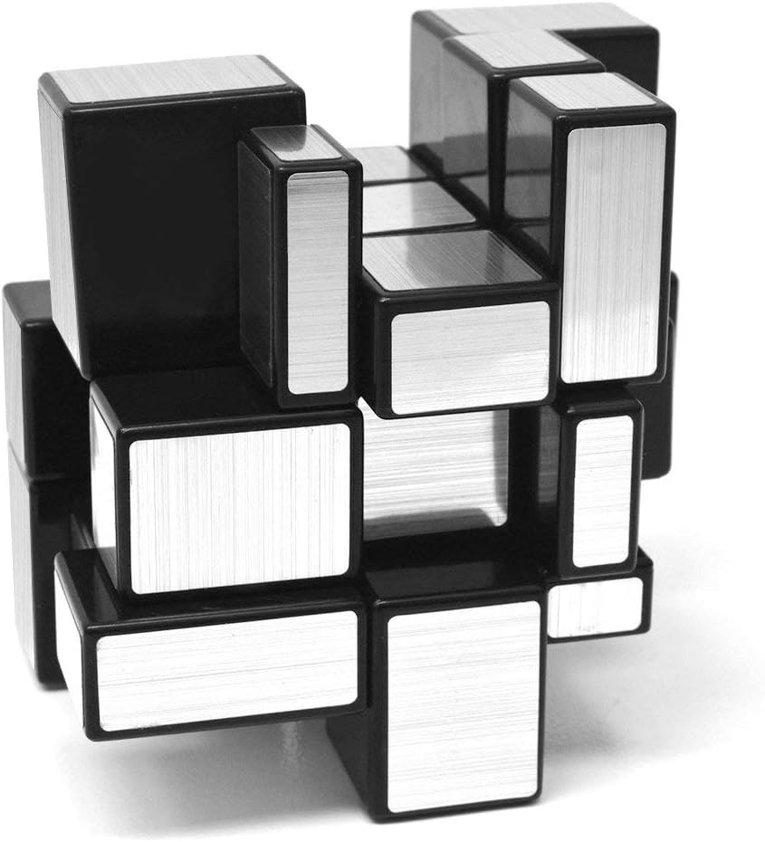 D-FantiX Shengshou Mirror Cube 3x3 Speed Cube Gold Mirror Blocks Cube 3x3x3 Different Shapes Puzzle Cube Toys for Kids Adult