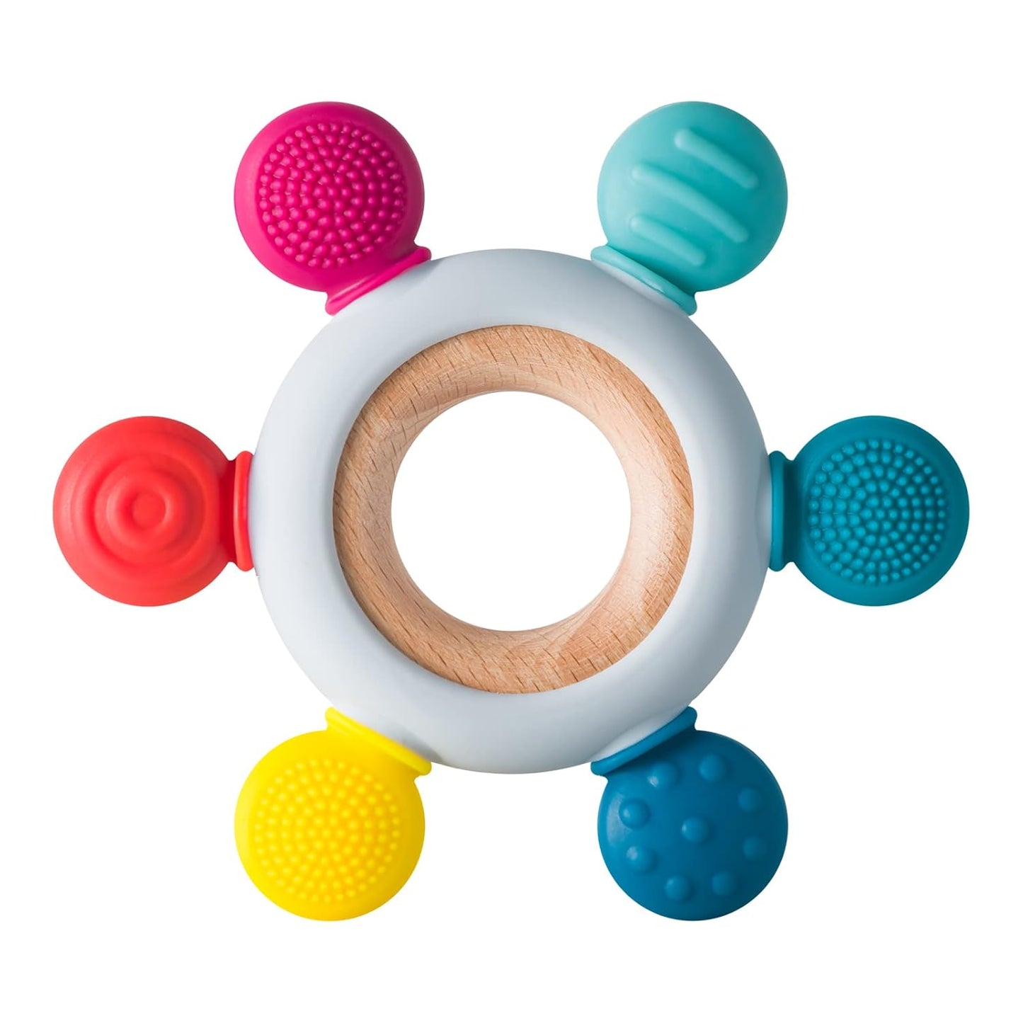 Baby Teething Toys Teething Rings Silicone Teethers for Babies 6-12 Months Baby Rattles & Plush Rings Sensory Toys for Soothing Sore Gums for Newborn Infant Essentials (Animals)
