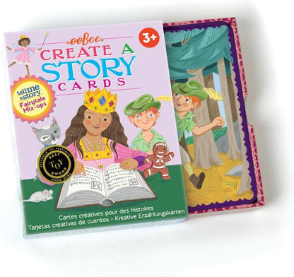 eeBoo: Mystery in The Forest Create a Story Pre-Literacy Cards, 36 Cards with Colorful Characters, Encourages Imagination, for Ages 3 and up