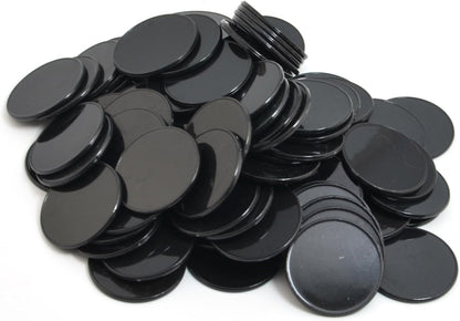 Smartdealspro 100pcs 32mm/1.26 Inch Opaque Plastic Learning Counters Disks Mini Poker Chips Game Tokens with Storage Box (Red)