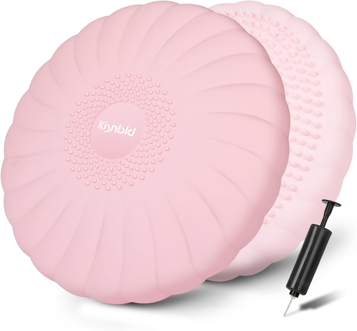 kisnbld Wobble Cushion, Extra Thick Wiggle Seat for Sensory Kids, Non-slip Balance Disc with Inflation Pump for Adults Core Strength, Posture Improvement & Physical Therapy (13.5in/34cm)