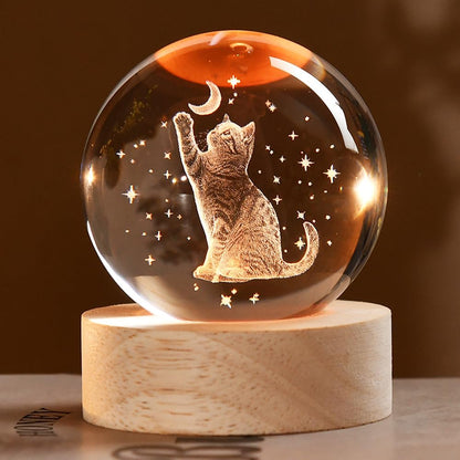 3D Solar System Crystal Ball Space Lover Model Themed Gifts 3D Planets Glass Ball 60mm Decorative Sphere Decor Astronomy Birthday Gift